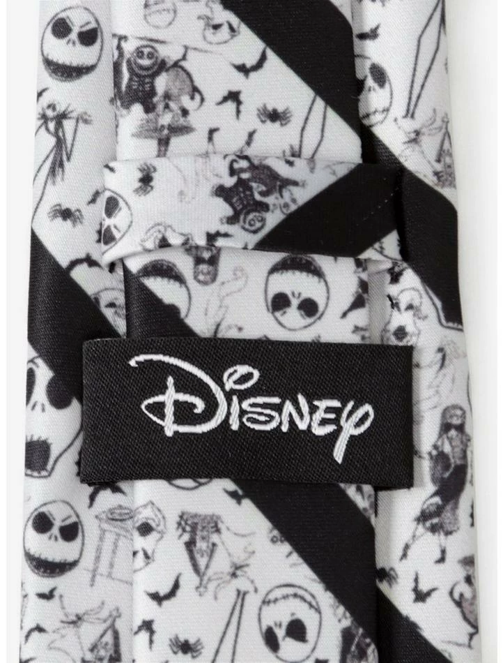 New 🎉 Disney The Nightmare Before 🎅 Christmas Stripe Black Men's Tie ⭐ - Image 5