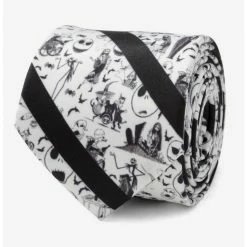 New ๐ Disney The Nightmare Before ๐
Christmas Stripe Black Men's Tie โญ