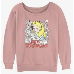 Top 10 😍 Disney Alice in Wonderland Group 👧 Girls Slouchy Sweatshirt 🛒