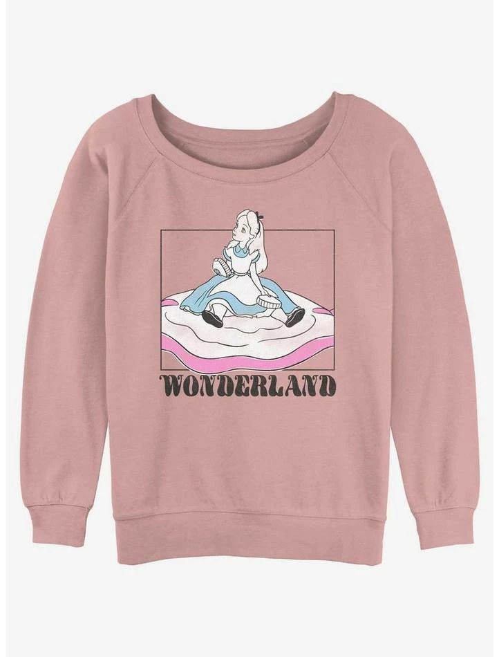 Top 10 ๐ Disney Alice in Wonderland Soft Pop Wonderland ๐ง Girls Slouchy Sweatshirt ๐
