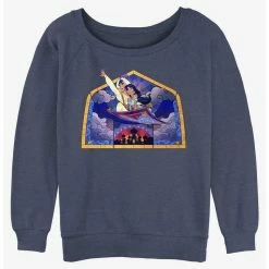 Brand new 🧨 Disney Aladdin Glass Carpet Ride 👧 Girls Slouchy Sweatshirt 👍