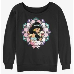 Top 10 🥰 Disney Aladdin Glass Mandala Jasmine 👧 Girls Slouchy Sweatshirt 🧨