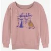 New ❤️ Disney Aladdin Group Shot 👧 Girls Slouchy Sweatshirt 🧨