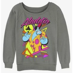 Buy 😍 Disney Aladdin Genie On Vacation 👧 Girls Slouchy Sweatshirt 👍