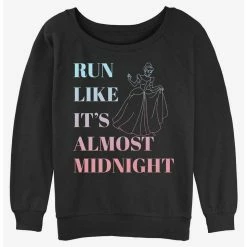 Buy 😀 Disney Cinderella Run Like It's Almost Midnight 👧 Girls Slouchy Sweatshirt ✔️