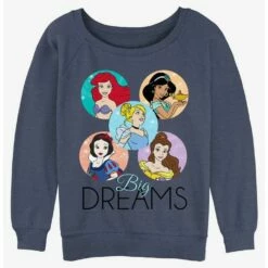 Discount ❤️ Disney Princesses Big Dreams 👧 Girls Slouchy Sweatshirt 🔥