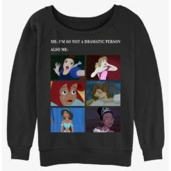 Cheapest 💯 Disney Princesses Princess Drama Meme 👧 Girls Slouchy Sweatshirt 😉