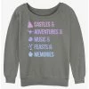 Budget ⌛ Disney Princesses Just Disney Things 👧 Girls Slouchy Sweatshirt 🎉