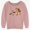 Best Sale ⌛ Disney Chip n' Dale Chasing Acorns 👧 Girls Slouchy Sweatshirt 😍
