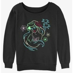 Wholesale 🤩 Disney The Little Mermaid Ariel Neon Art 👧 Girls Slouchy Sweatshirt 🎁
