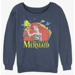 Discount 🔔 Disney The Little Mermaid Title 👧 Girls Slouchy Sweatshirt ⭐