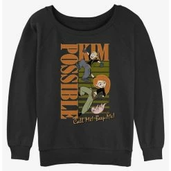 New 🎉 Disney Kim Possible Swingin' 👧 Girls Slouchy Sweatshirt 🤩