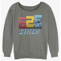Cheap 🔔 Disney Lilo & Stitch Experiment 626 👧 Girls Slouchy Sweatshirt ❤️