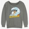 Best Sale 👏 Disney Lilo & Stitch Hawaiian Sister Lilo 👧 Girls Slouchy Sweatshirt 🎉