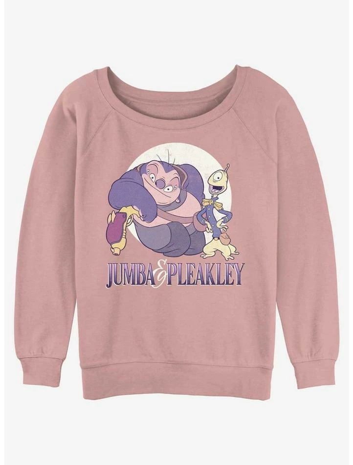 Budget 💯 Disney Lilo & Stitch Jumba & Pleakley 👧 Girls Slouchy Sweatshirt 🛒