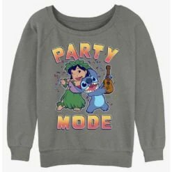 Deals 🔥 Disney Lilo & Stitch Party Mode 👧 Girls Slouchy Sweatshirt 🎉