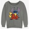 Outlet 🔔 Disney Lilo & Stitch Alien Pew Pew 👧 Girls Slouchy Sweatshirt 😀