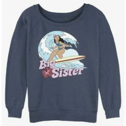Cheapest ⌛ Disney Lilo & Stitch Big Sister Nani 👧 Girls Slouchy Sweatshirt 🥰