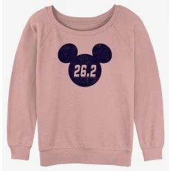 Deals 🤩 Disney Mickey Mouse Marathon 26.2 Ears 👧 Girls Slouchy Sweatshirt 🛒