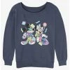 Budget 😉 Disney Mickey Mouse 80's Couple 👧 Girls Slouchy Sweatshirt 😍