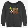 Outlet ✨ Disney Mickey Mouse Best Goofy Dad Ever 👧 Girls Slouchy Sweatshirt 💯