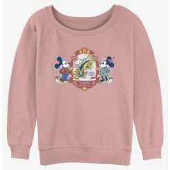 Outlet ✨ Disney Mickey Mouse Care About You 👧 Girls Slouchy Sweatshirt 🔔