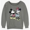 Outlet ❤️ Disney Mickey Mouse Retro Couple 👧 Girls Slouchy Sweatshirt ⭐