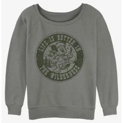 Brand new 👍 Disney Mickey Mouse Wilderness Mickey 👧 Girls Slouchy Sweatshirt 🔔