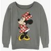 Cheapest 🔔 Disney Minnie Mouse Polka Dot Minnie 👧 Girls Slouchy Sweatshirt 😉