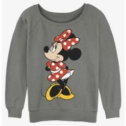 Cheapest 🔔 Disney Minnie Mouse Polka Dot Minnie 👧 Girls Slouchy Sweatshirt 😉
