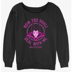 Promo ❤️ Disney Villains Deal With Maleficent 👧 Girls Slouchy Sweatshirt 🤩