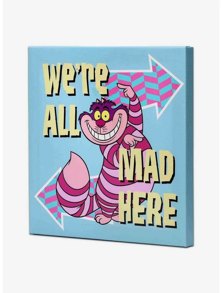 Cheapest โ Disney Alice in Wonderland We're All Mad Here Canvas Wall Decor ๐งจ - Image 2