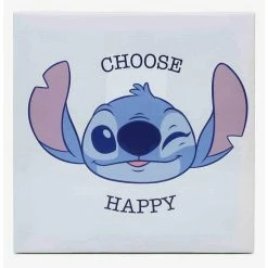 New 👍 Disney Lilo & Stitch Choose Happy Canvas Wall Decor 🧨