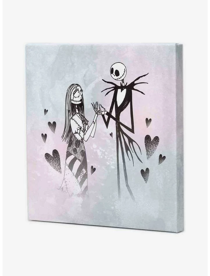 Promo ๐ฅ Disney The Nightmare Before ๐ Christmas Jack & Sally Hearts Canvas Wall Decor ๐ - Image 2