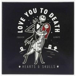 Outlet 💯 Disney The Nightmare Before ❄ Christmas Jack & Sally Love You to Death Canvas Wall Decor 👍