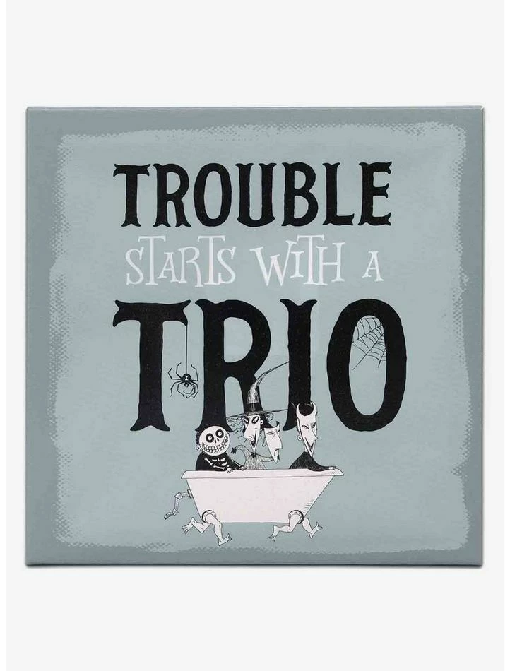 Outlet ๐คฉ Disney The Nightmare Before ๐ Christmas Trouble Starts with a Trio Canvas Wall Decor ๐ฅ