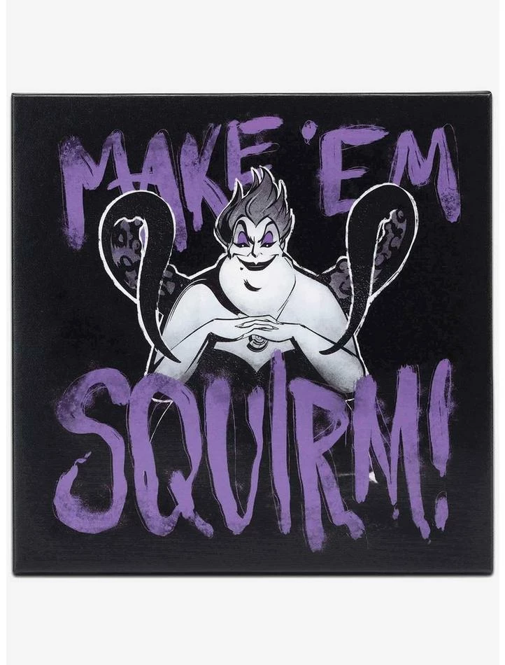 New 😀 Disney Villains Ursula Make 'Em Squirm Canvas Wall Decor 🤩