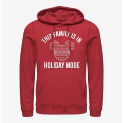 Promo 😀 Disney Mickey Mouse Family Holiday Mode Hoodie 👍