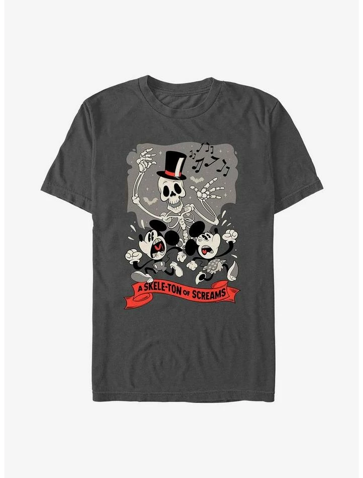 Cheapest 🎁 Disney Mickey Mouse A Skele-Ton of Screams T-Shirt 🤩