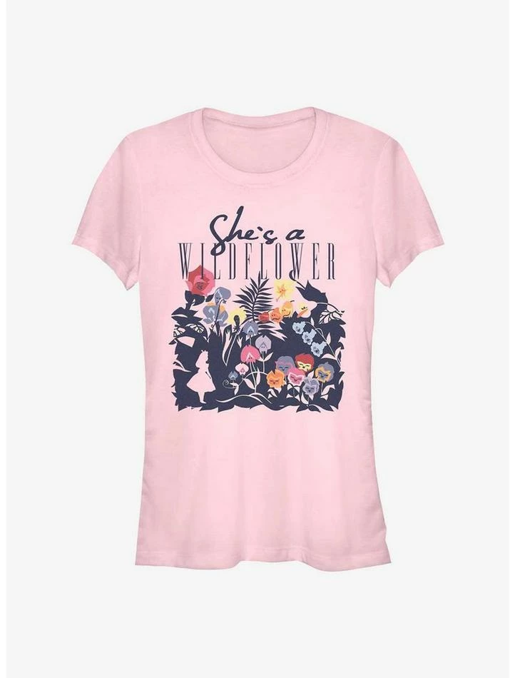 Top 10 💯 Disney Alice In Wonderland She's A Wildflower 👧 Girls T-Shirt 🤩