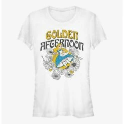 New 🔔 Disney Alice In Wonderland Golden Afternoon 👧 Girls T-Shirt ⌛