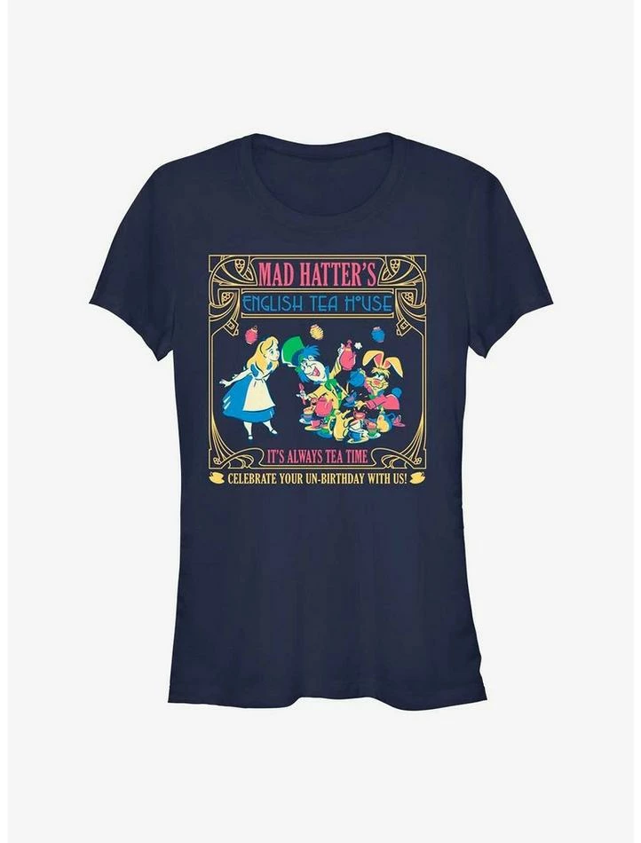 Coupon ✨ Disney Alice In Wonderland Mad Hatter's Tea House 👧 Girls T-Shirt ⭐