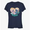 Cheap ⌛ Disney Lilo & Stitch Angel and Stitch Groovy Heart 👧 Girls T-Shirt ✨