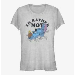 Deals ❤️ Disney Lilo & Stitch I'd Rather Not 👧 Girls T-Shirt 🔔