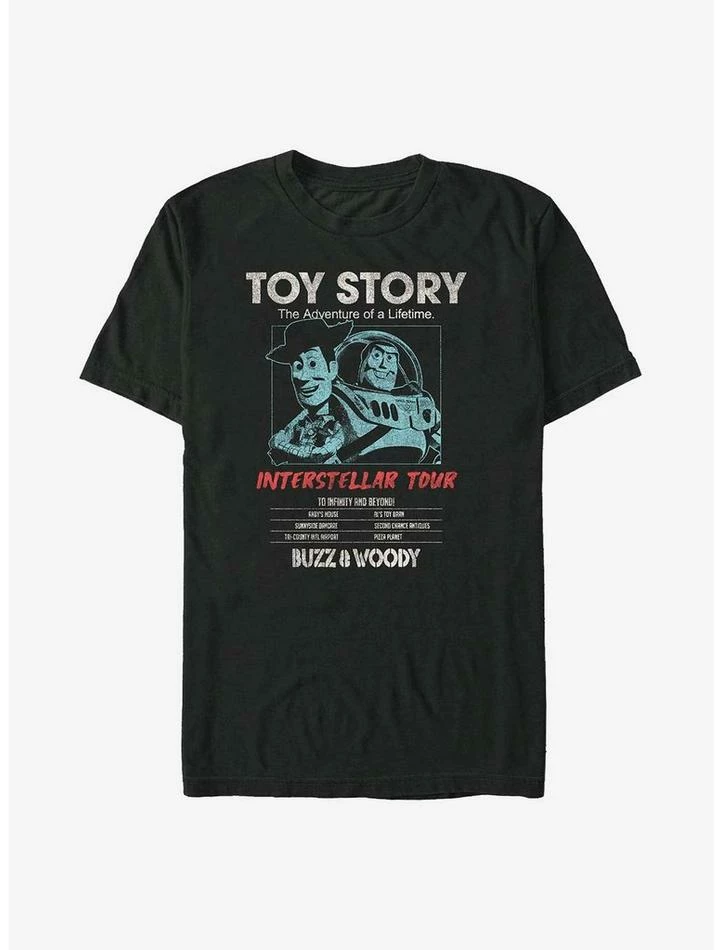 Top 10 ๐ Disney Pixar Toy Story Buzz & Woody Interstellar Tour Poster T-Shirt โ