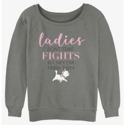 Best deal 🔔 Disney The Aristocats Ladies Finish Fights 👧 Girls Slouchy Sweatshirt ⌛