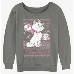 Outlet 😀 Disney The Aristocats Marie Ugly 🎄 Christmas 👧 Girls Slouchy Sweatshirt 😍