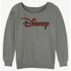 New 🌟 Disney Holiday Logo 👧 Girls Slouchy Sweatshirt 😍