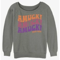 Hot Sale 😍 Disney Hocus Pocus Amuck 👧 Girls Slouchy Sweatshirt 🤩