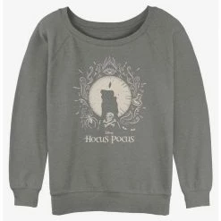 Brand new 😀 Disney Hocus Pocus Black Flame 👧 Girls Slouchy Sweatshirt ✔️